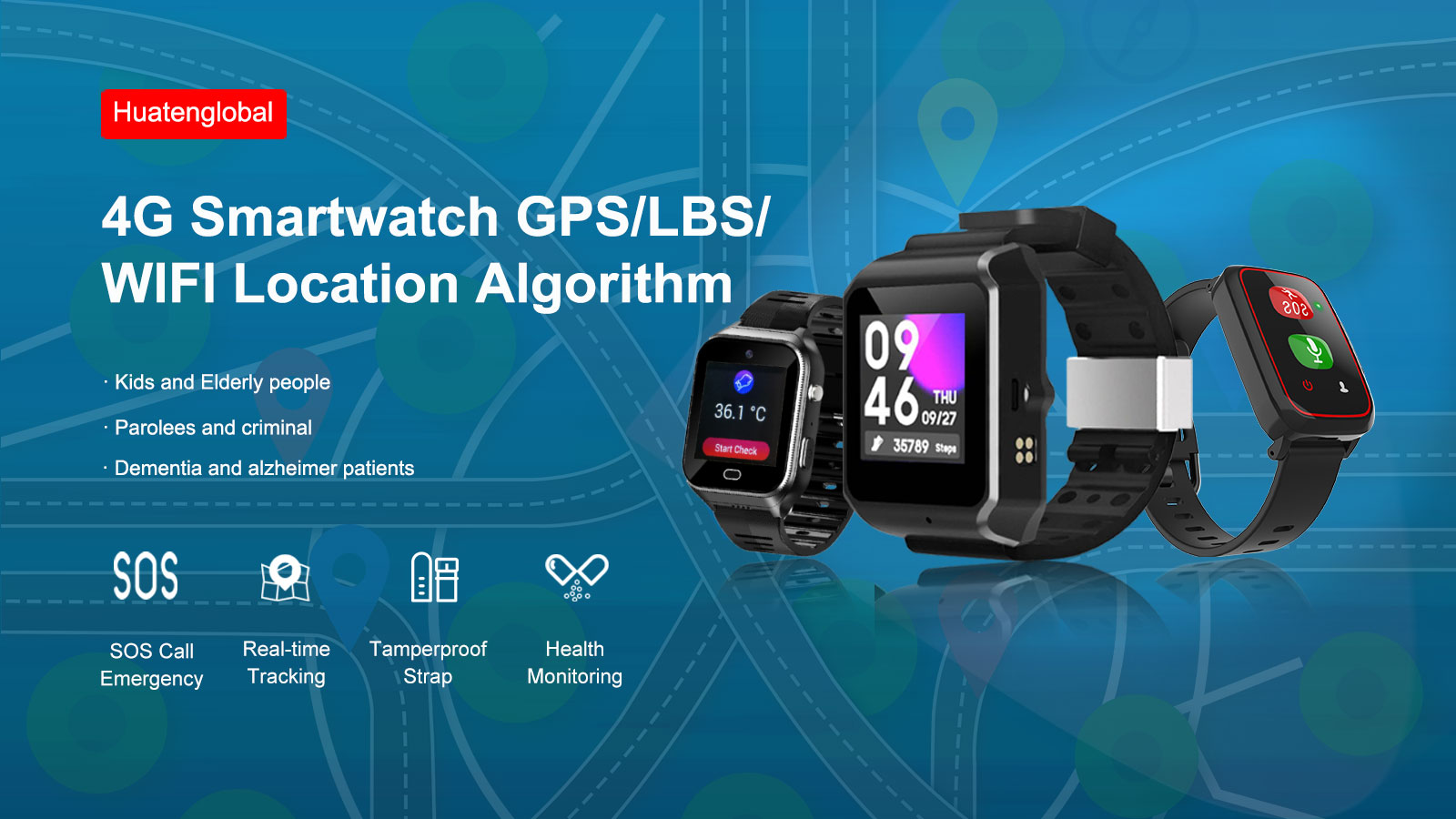 4G Smart Watch Location Algorithm (GPS, LBS and WiFi)