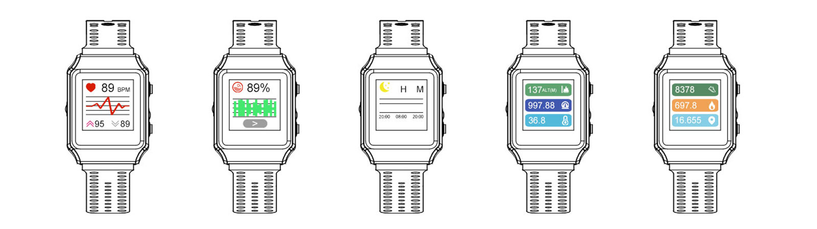 C05 tamperproof watch Screen Left Swipe Operation