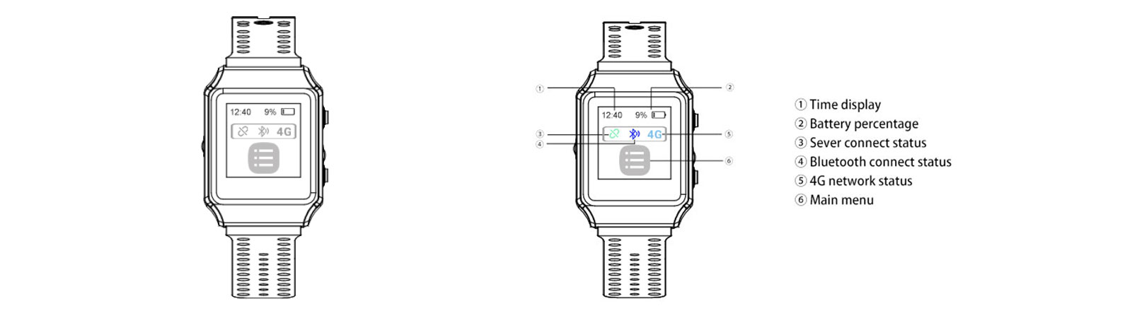 C05 tamperproof watch Screen Drop-down Operation