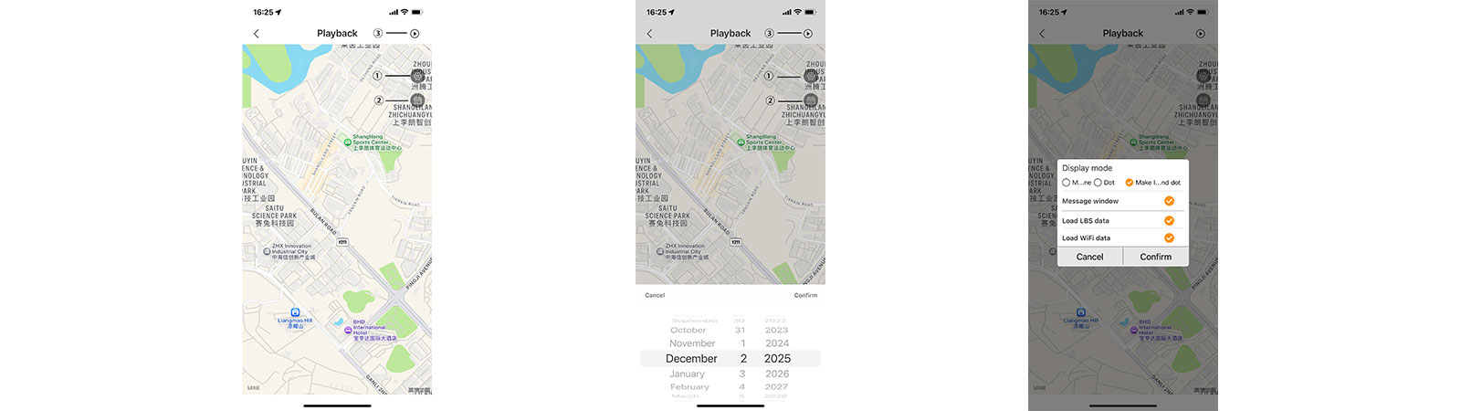 Historical trajectory replay