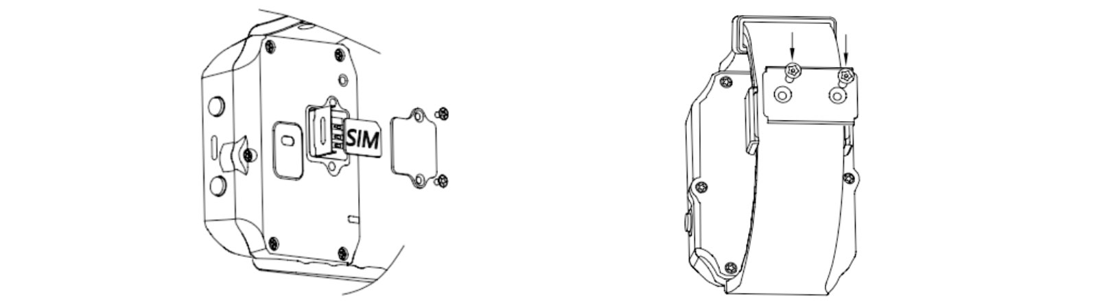 C05 tamperproof watch sim card install and screw put on
