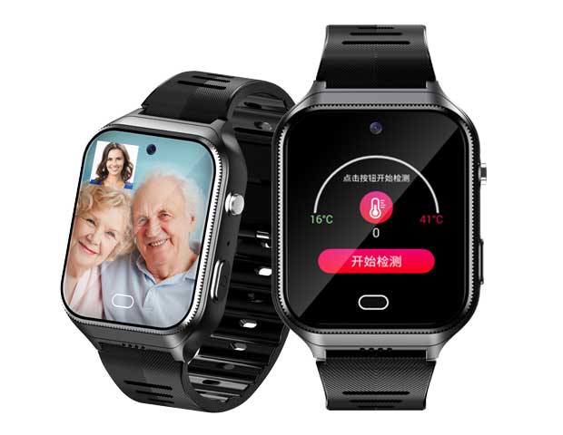 4G Android Smart Watch Tracker with Video Call SOS Emergency Call Medical Reminder Blood Pressure and Oxygen Temperature Monitoring Healthcare Wristband OEM ODM H09