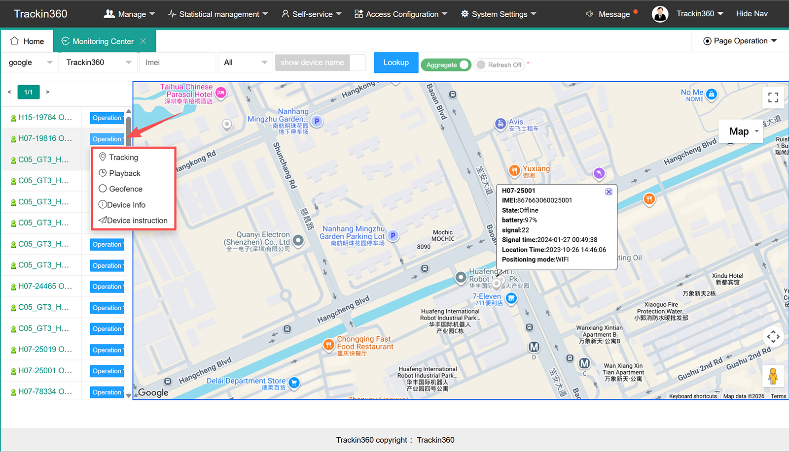 Free Trackin360 GPS tracking platform operation Free Trackin360 GPS tracking platform operation