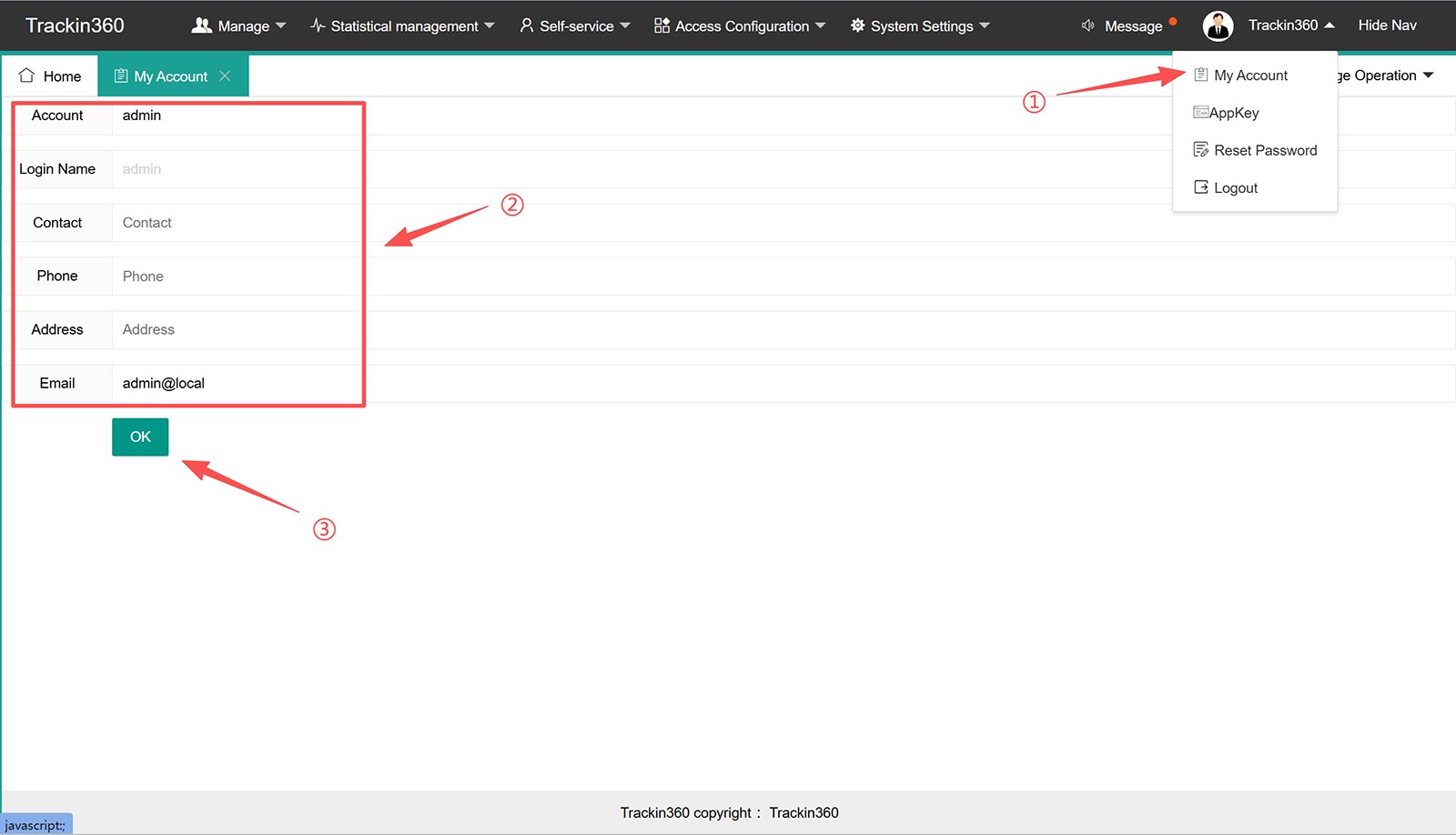 Free Trackin360 GPS tracking platform system setting my account Free Trackin360 GPS tracking platform system setting my account